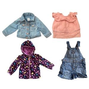 Baby Gap, Jessica Simpson Cat & Jack Oshkosh Infant jackets, top overalls bundle